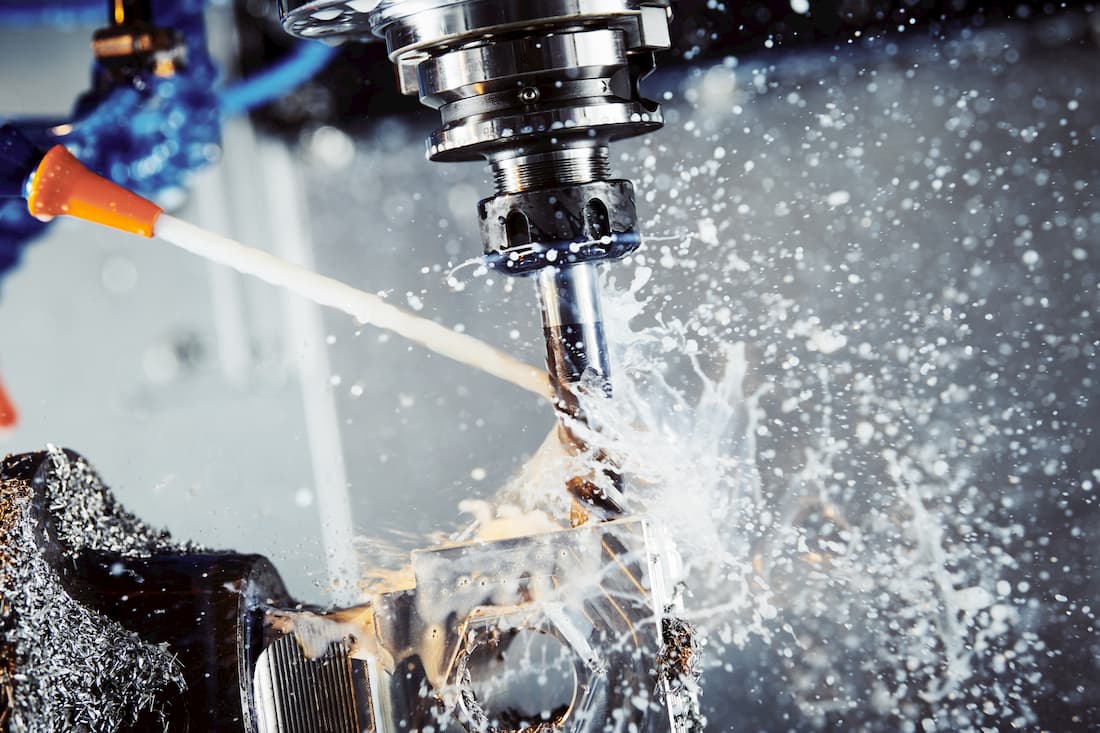 Machining metal components at Pegasus Industrial Services, Kingswinford